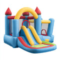 Castelli gonfiabili - PVC - 495x385x295 cm - Azzurro-Giallo-Rosso-Verde - stile castello