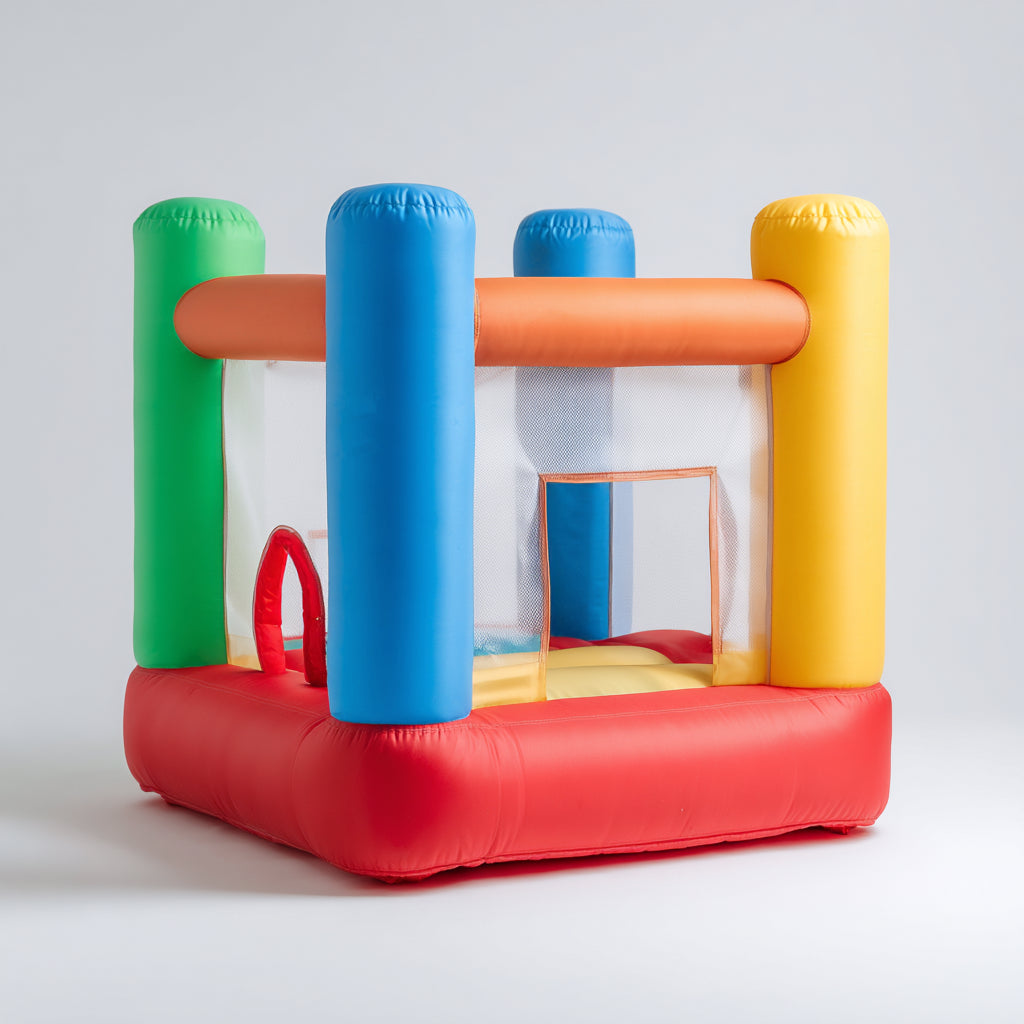 Castelli gonfiabili - PVC - 305x285x245 cm - Rosso-Blu-Verde-Giallo-Arancione - stile gioco