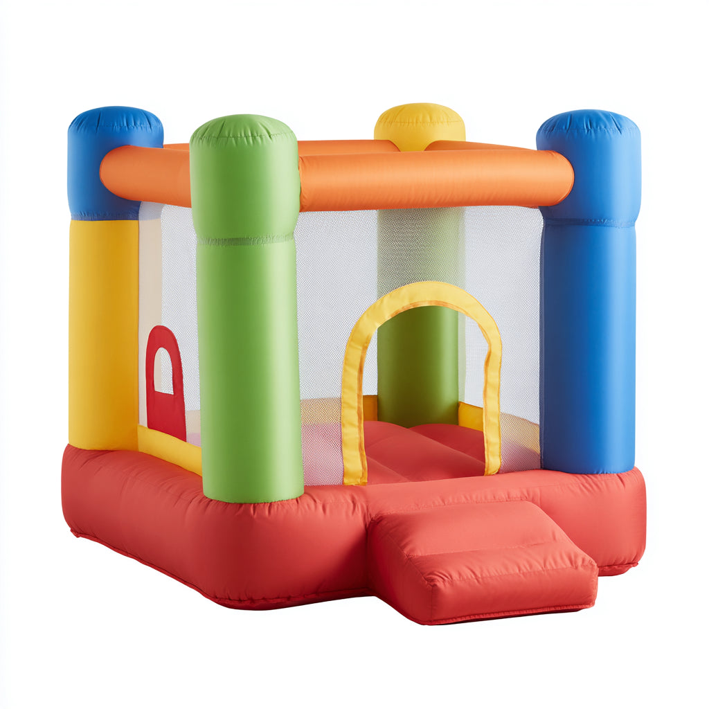 Castelli gonfiabili - PVC - 315x295x235 cm - Rosso-Blu-Verde-Giallo-Arancione - stile gioco