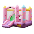 Castelli gonfiabili - PVC - 445x350x270 cm - Rosa-Viola-Verde-Azzurro-Giallo - stile stelle