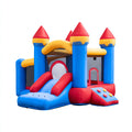 Castelli gonfiabili - PVC - 435x360x275 cm - Blu-Rosso-Giallo - stile castello