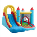 Castelli gonfiabili - PVC - 510x375x315 cm - Azzurro-Giallo-Rosso-Verde - stile castello