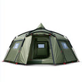 Tende familiari-poliestere-PU-fibra di vetro-acciaio-650x480x260cm-verde oliva-outdoor campeggio funzionale
