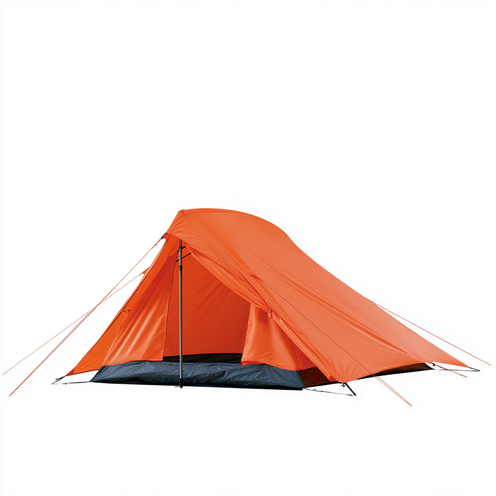 Tende familiari-poliestere-PU-alluminio-fibra di vetro-230x150x115cm-arancione-campeggio minimalista leggero